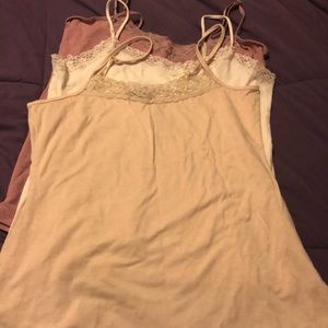 Ladies lace accent cami